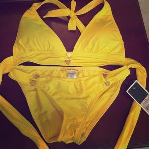 Juicy Couture Women’s yellow halter top bikini set